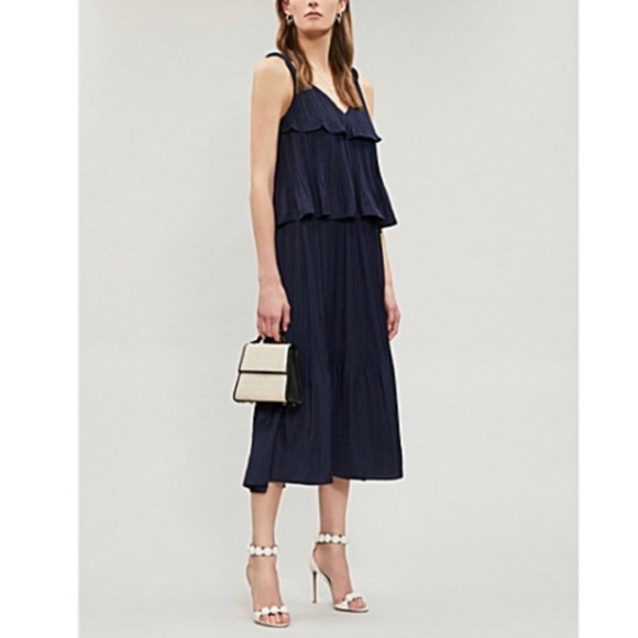 Maje Tiered Midi Dress - Picture 1 of 4